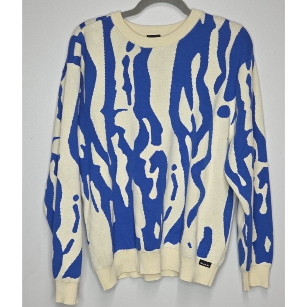 Mens Medium Quasi Skateboard Psychedelic Abstract Coogi Style Knit Rare Sweater